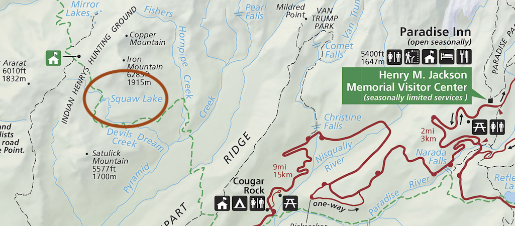 Mount Rainier National Park staff will have to come up with a new name for Squaw Lake/NPS
