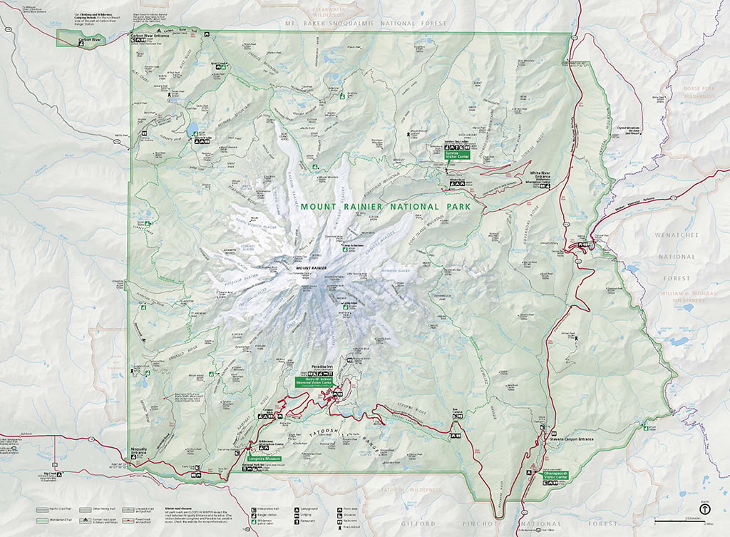 Mount Rainier National Park map / NPS file