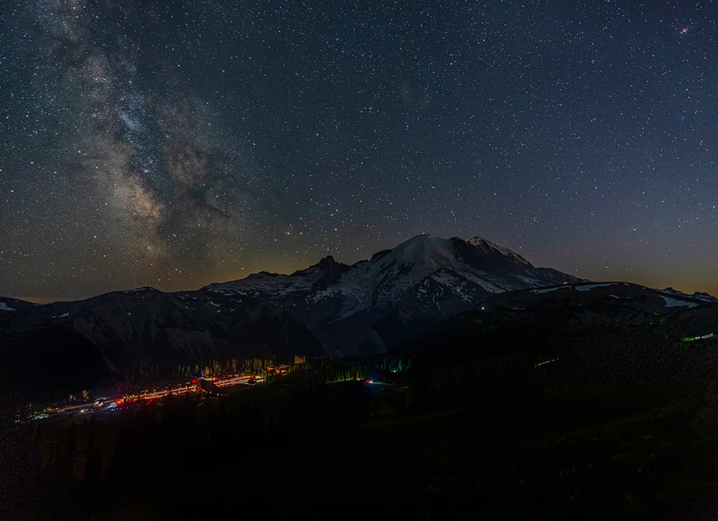 A Busy Summer Night At Sunrise, Mount Rainier National Park / Rebecca Latson