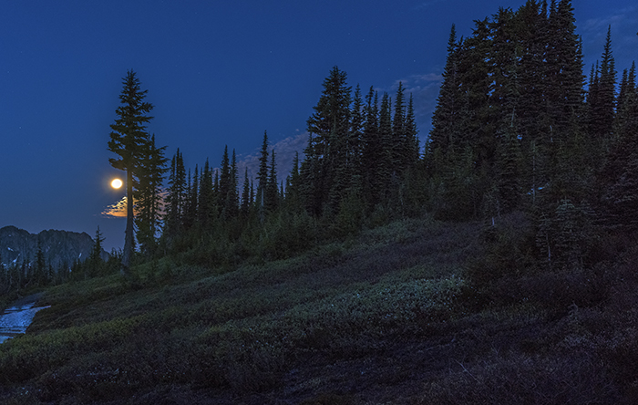 A full moon at Paradise, Mount Rainier National Park / Rebecca Latson A full moon at Paradise, Mount Rainier National Park / Rebecca Latson