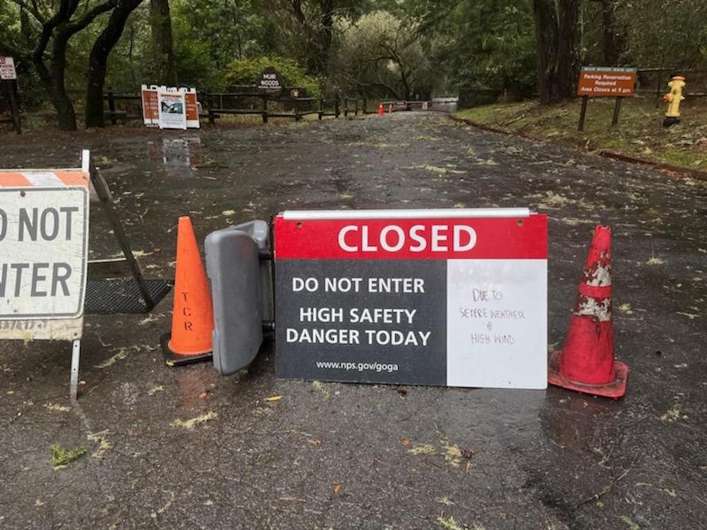 California's stormy weather has closed at least two units of the National Park System/NPS file