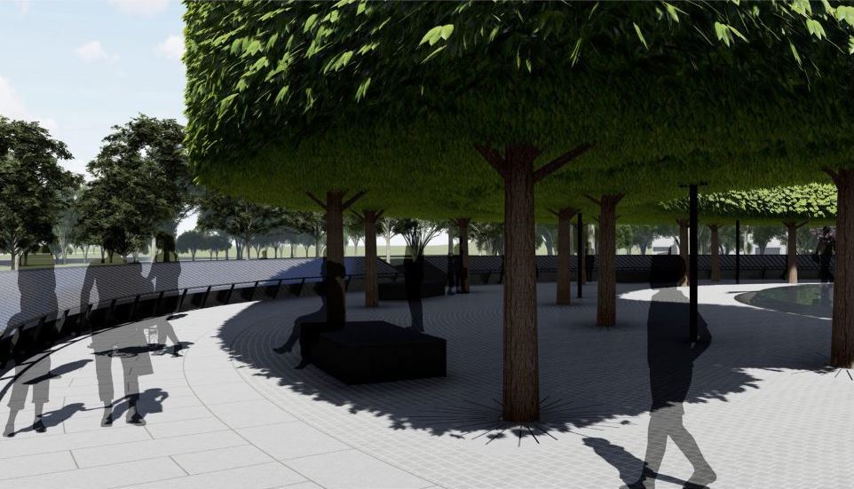 Work is beginning this week on installing the Wall of Remembrance at the Korean War Veterans Memorial/NPS graphic Work is beginning this week on installing the Wall of Remembrance at the Korean War Veterans Memorial/NPS graphic