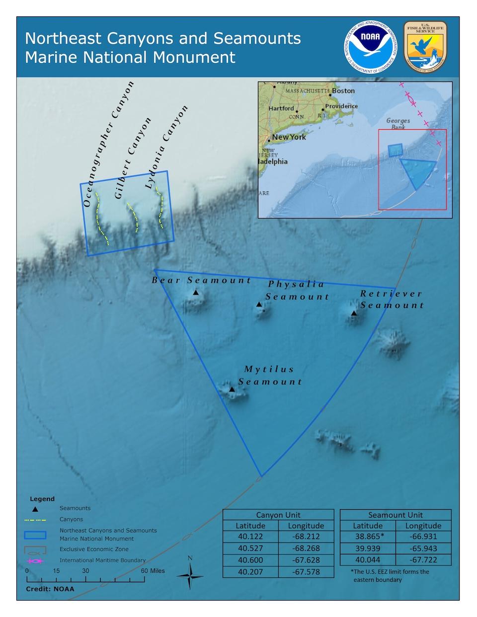 An economic study failed to find an real impact on commercial fisheries from creation of Northeast Canyons and Seamounts National Monument/NOAA