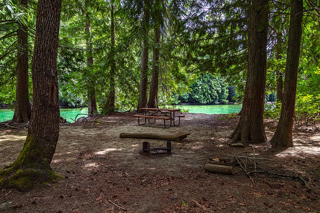 A Harlequin Campground campsite, Lake Chelan National Recreation Area, North Cascades Complex / Rebecca Latson A Harlequin Campground campsite, Lake Chelan National Recreation Area, North Cascades Complex / Rebecca Latson
