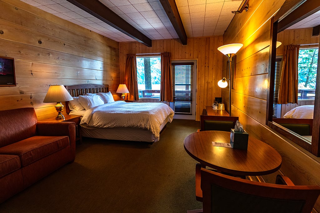 Swissmont room interior, North Cascades Lodge at Stehekin, Lake Chelan National Recreation Area, North Cascades National Park Complex / Rebecca Latson