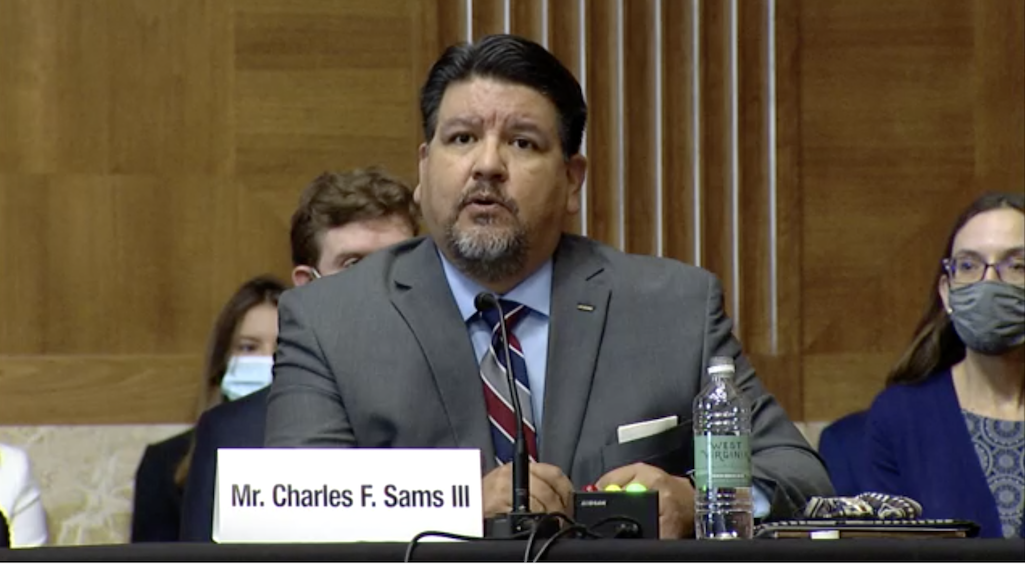 Charles Sams fielded a range of questions during his confirmation hearing to become director of the National Park Service.