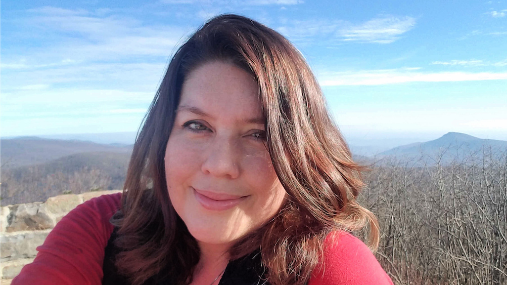 Kim O'Connell atop Old Rag in Shenandoah National Park
