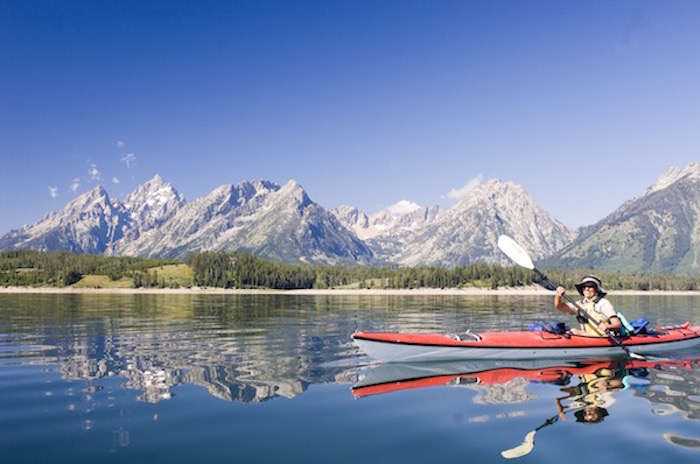 Kayaking on Jackson Lake in Grand Teton National Park/O.A.R.S.