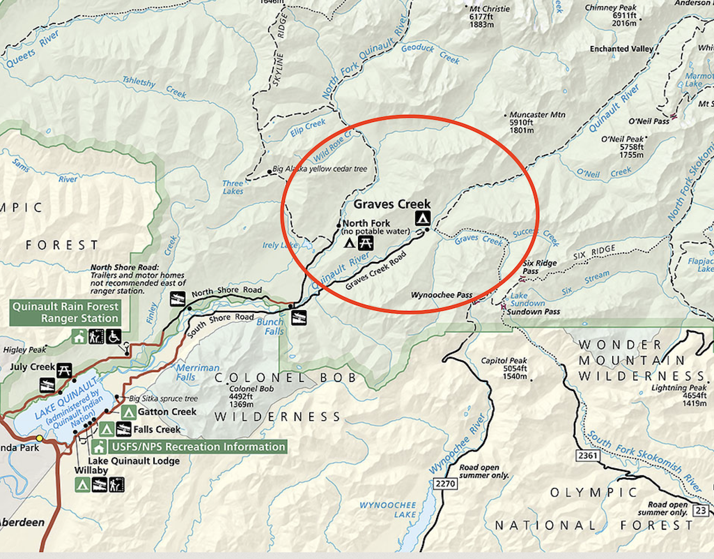 Search for missing Washington hiker based at Grave Creek Trailhead/NPS map Search for missing Washington hiker based at Grave Creek Trailhead/NPS map