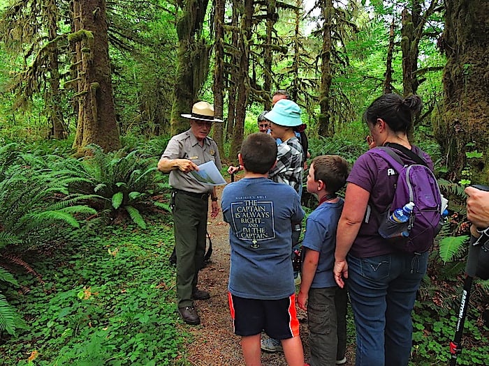 Ranger-led tour at Hoh Rain Forest/Lee Dalton Ranger-led tour at Hoh Rain Forest/Lee Dalton