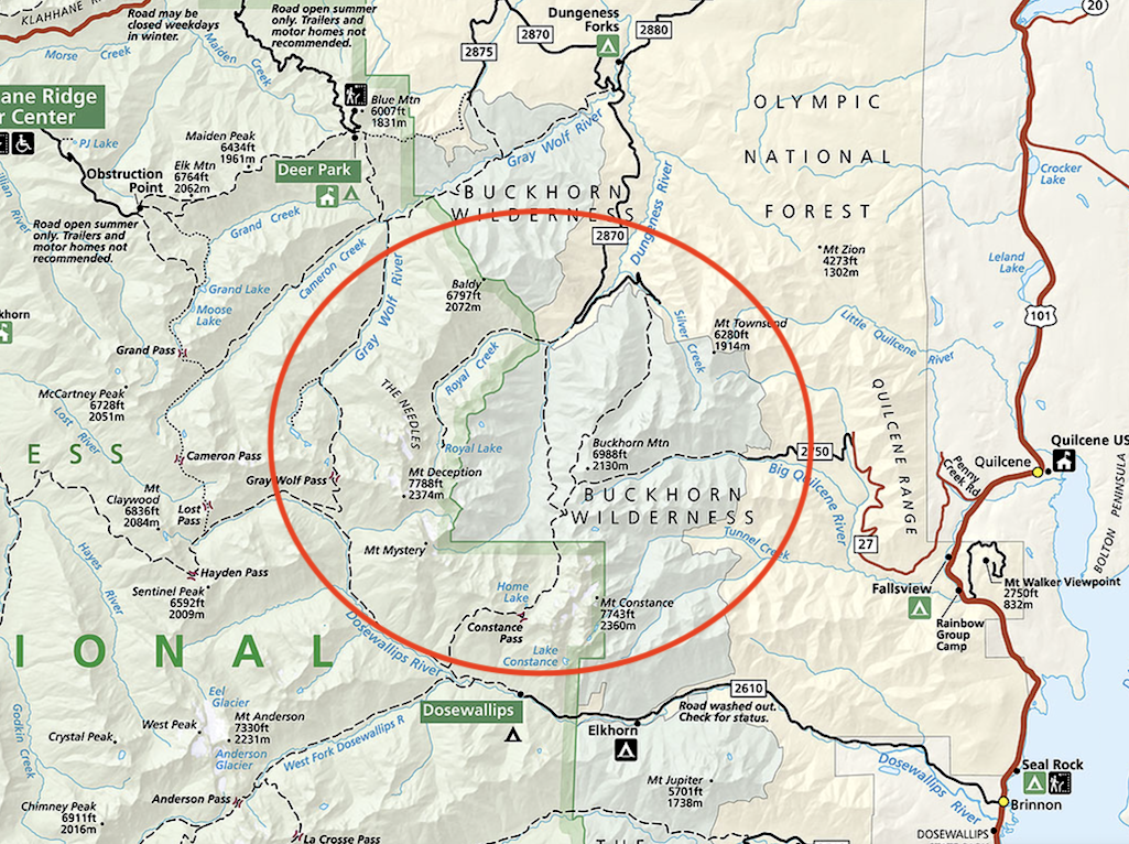 The general search area for Sean Allen.