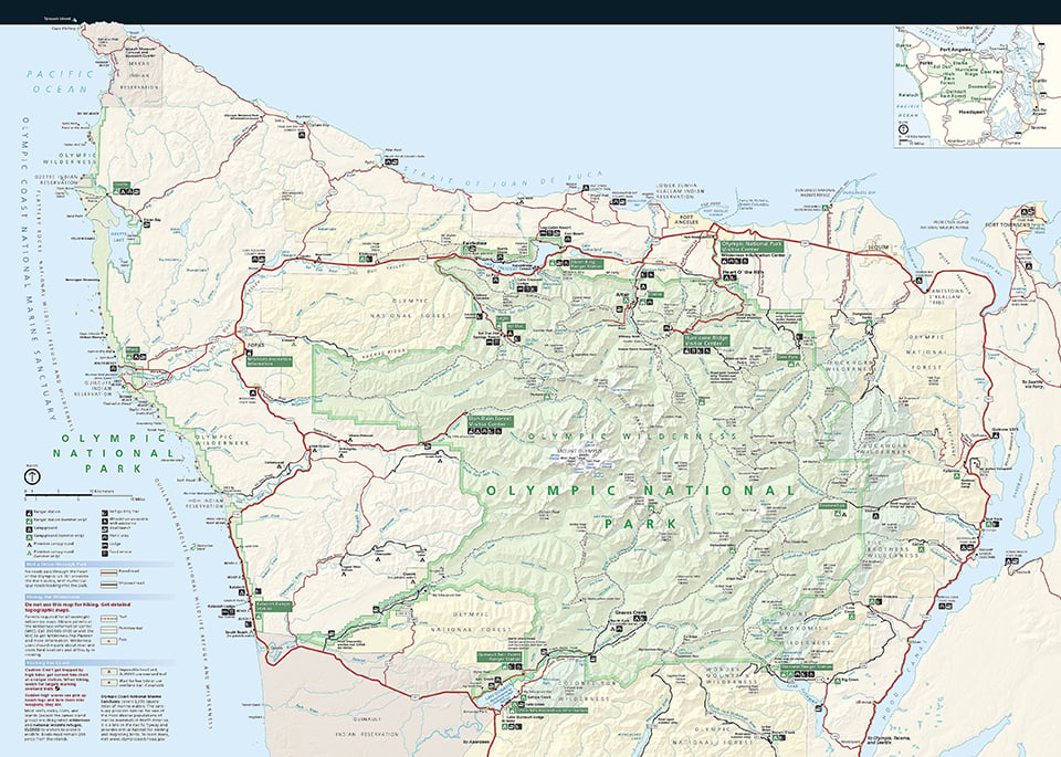 Map of Olympic National Park / National Park Service Map of Olympic National Park / National Park Service