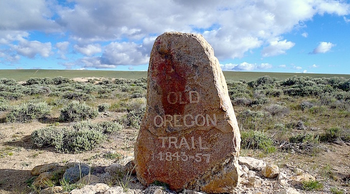 Ruts, and markers, can be seen along the Oregon Trail as it wends its way through Wyoming / Kurt Repanshek