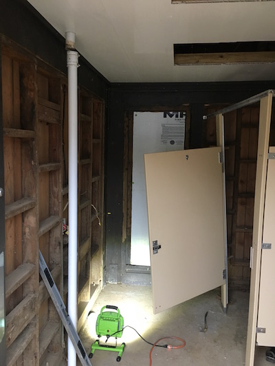 Work to repair restroom at Alley Spring Campground/NPS Work to repair restroom at Alley Spring Campground/NPS