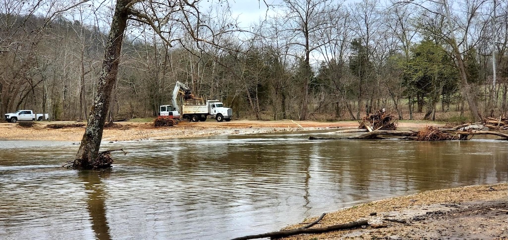 Ozark National Scenic Riverways maintenance crews are hard at work to restore campgrounds and river access/NPS Ozark National Scenic Riverways maintenance crews are hard at work to restore campgrounds and river access/NPS