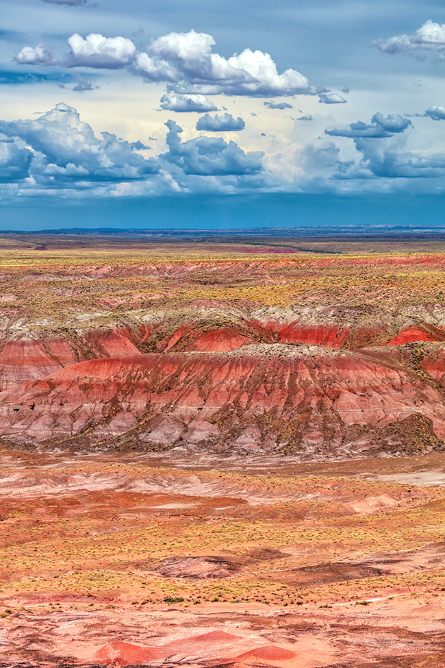 Storm clouds over the Painted Desert, Petrified Forest National Park / Rebecca Latson
