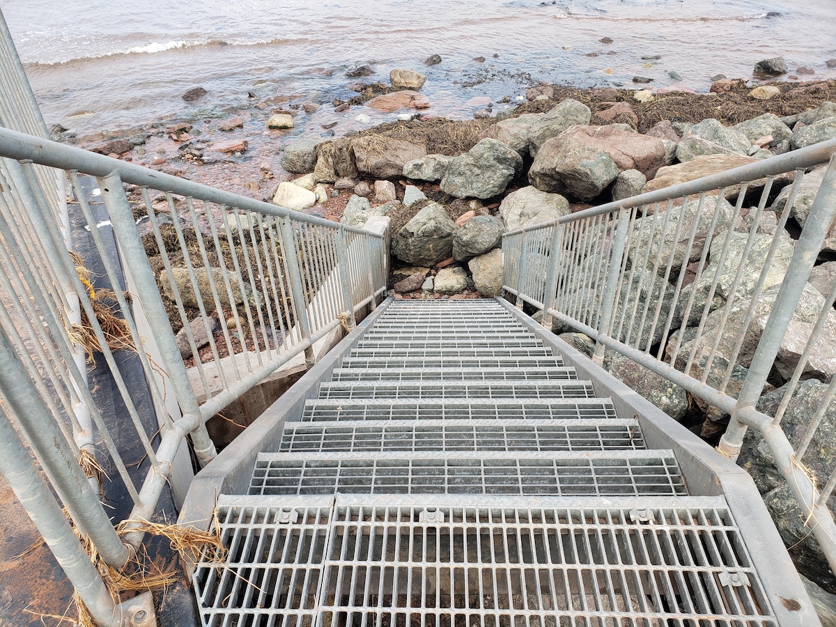 The damaged stairs at MacKenzies Brook will be removed. The damaged stairs at MacKenzies Brook will be removed.