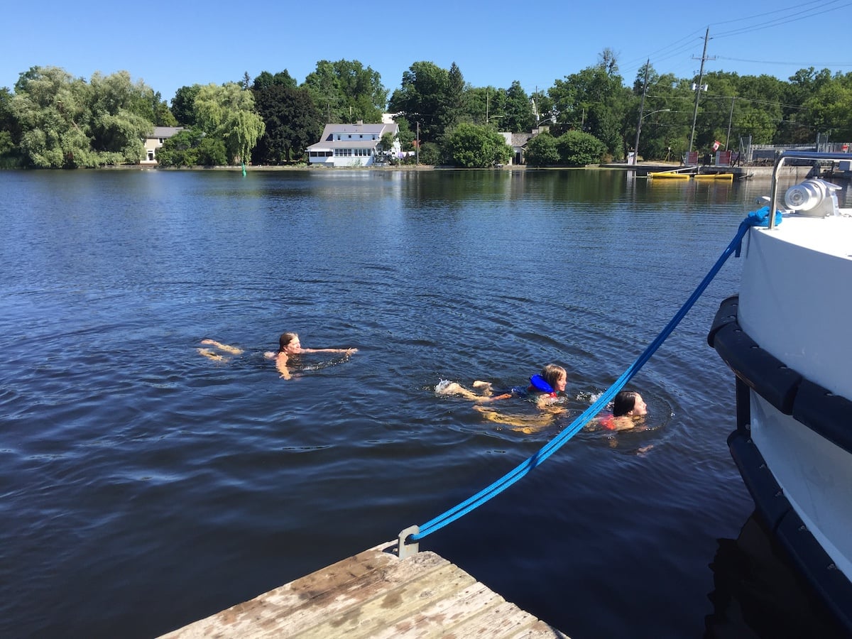 The Rideau Canal is a great swimming hole. The Rideau Canal is a great swimming hole.