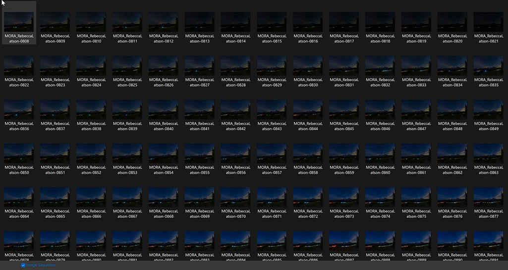 Preparing the timelapse images in Adobe Photoshop / Rebecca Latson