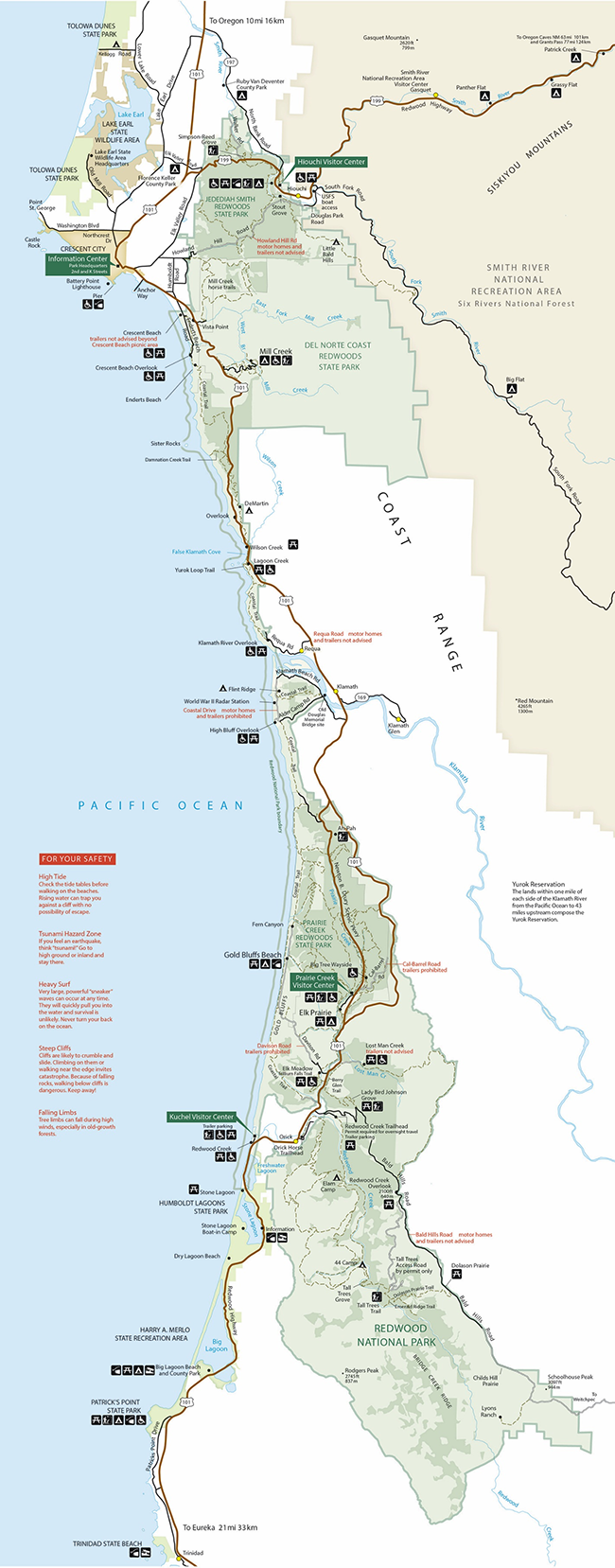 Redwood National and State Parks map / National Park Service Redwood National and State Parks map / National Park Service