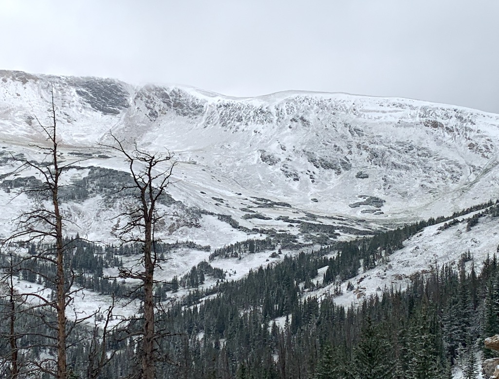 A coating of snow covered the high country of Rocky Mountain National Park on Friday/NPS A coating of snow covered the high country of Rocky Mountain National Park on Friday/NPS