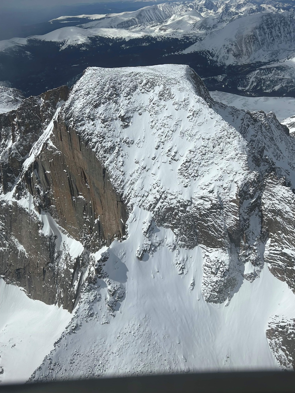 The East Face of Longs Peak on May 13, 2024/NPS The East Face of Longs Peak on May 13, 2024/NPS