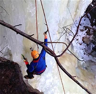 Ice climbing in Rocky Mountain National Park/Brooke Burnham