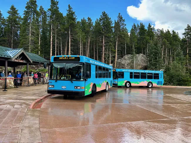 If you don't feel like driving, let the park's free shuttle service take you to where ever you want to go along Bear Lake Road, Rocky Mountain National Park / NPS file If you don't feel like driving, let the park's free shuttle service take you to where ever you want to go along Bear Lake Road, Rocky Mountain National Park / NPS file