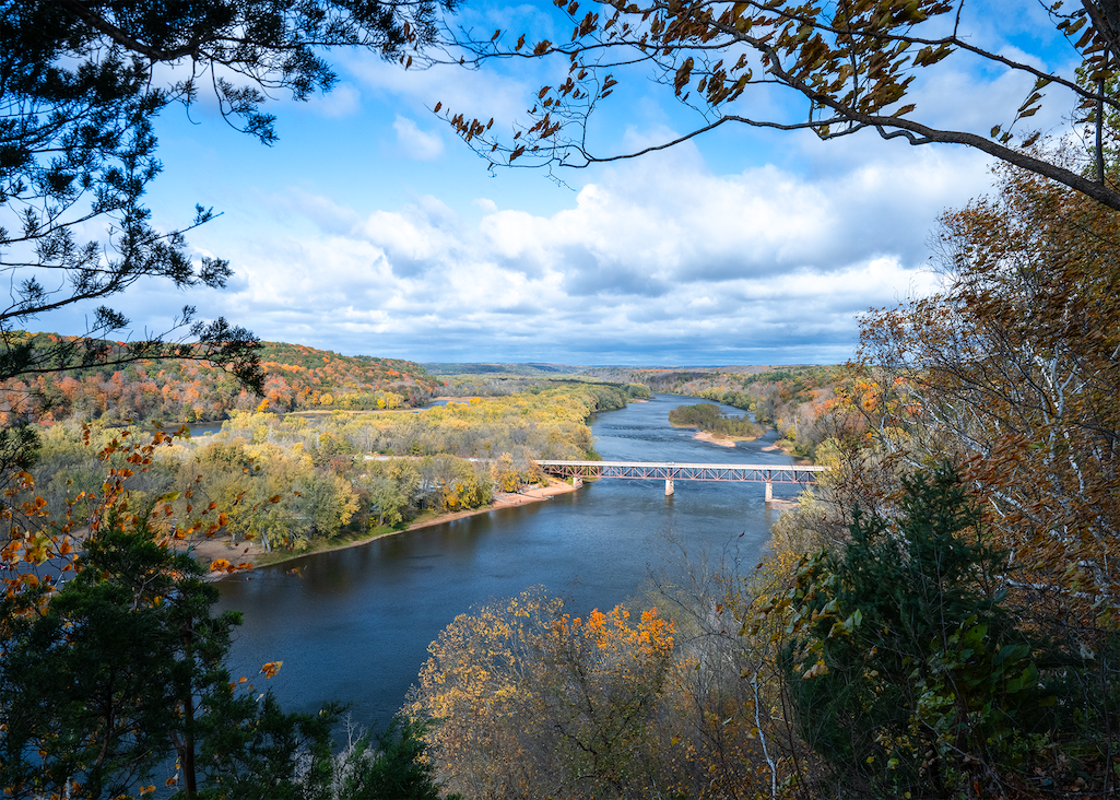 The St. Croix River seen from the Osceola Bluffs/NPS file The St. Croix River seen from the Osceola Bluffs/NPS file