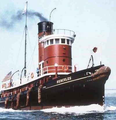 Hercules, a 1907 tugboat, is heading to dry dock for preservation work/NPS