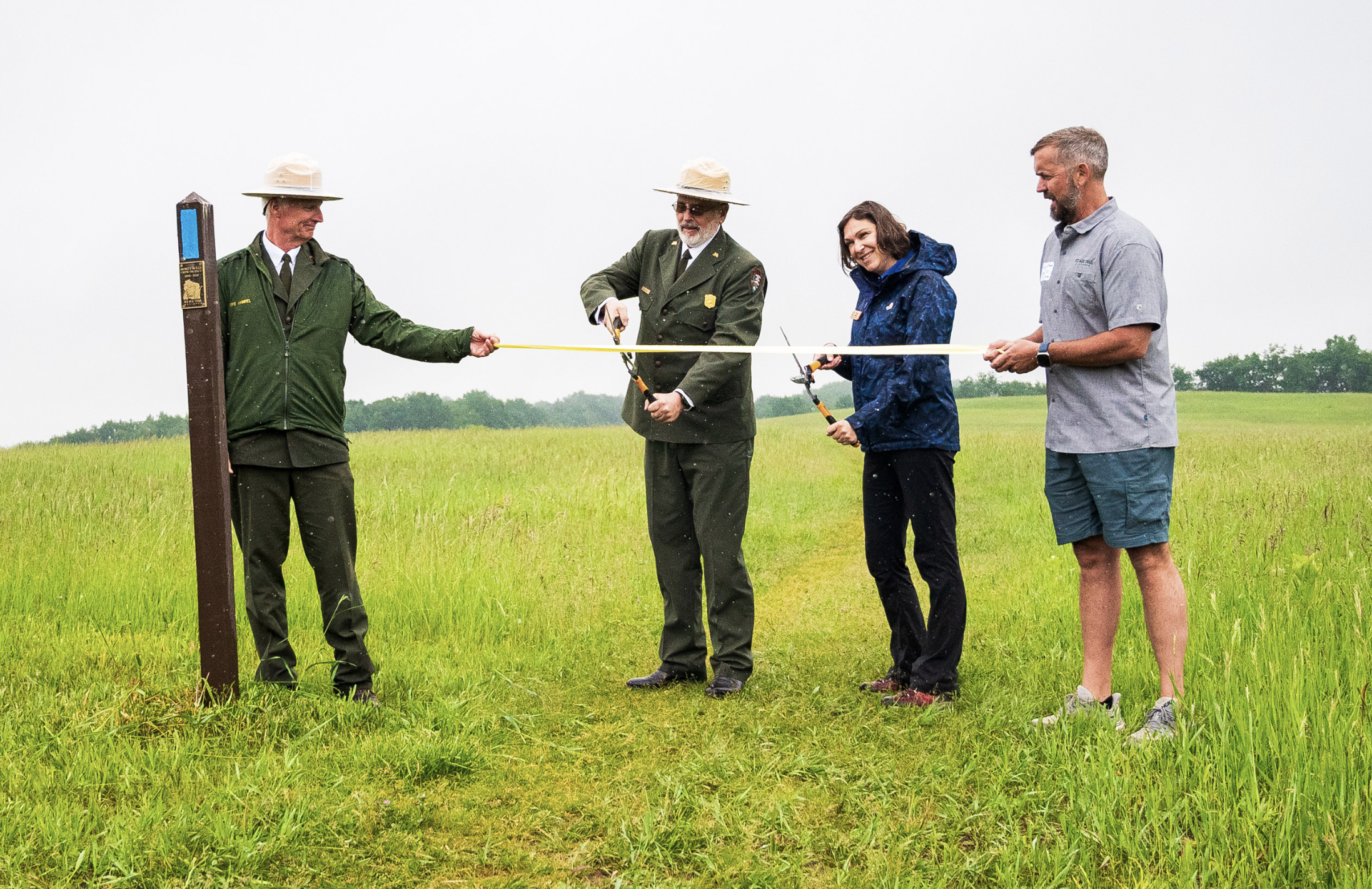 Ribbon cutting at Ice Age National Scenic Trail event / NPS Ribbon cutting at Ice Age National Scenic Trail event / NPS