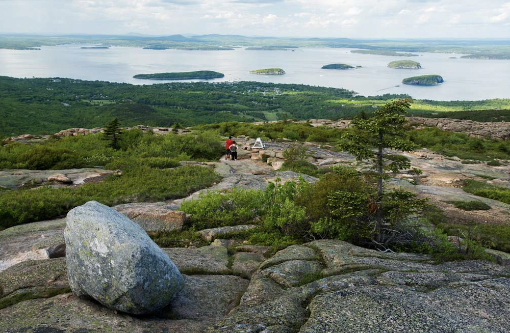 Acadia National Park viewed from Cadillac Mountain