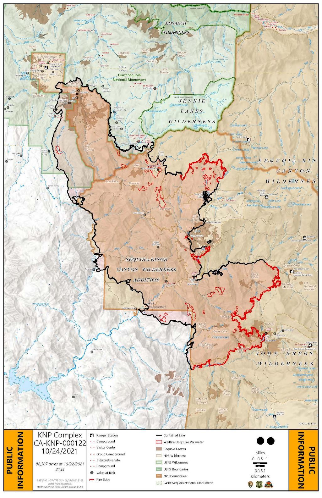 The KNP Complex has touched the Generals Highway throughout Sequoia National Park/Inciweb The KNP Complex has touched the Generals Highway throughout Sequoia National Park/Inciweb
