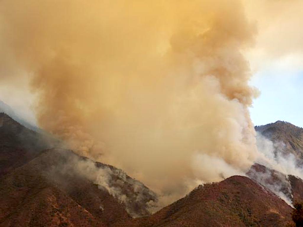 The smoke plume from the Paradise Fire at Sequoia National Park, captured Sept 11/NPS