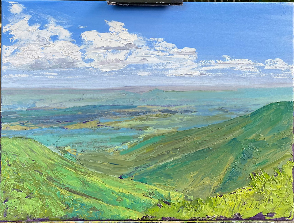 Plein air painting example of Shenandoah landscape, Shenandoah National Park / Ken Michael Heyman