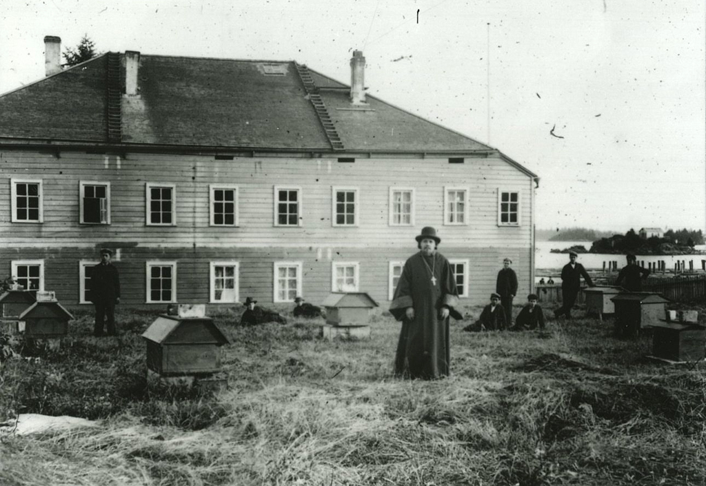 A beekeeping priest and his apiary, Sitka National Historical Park / NPS file