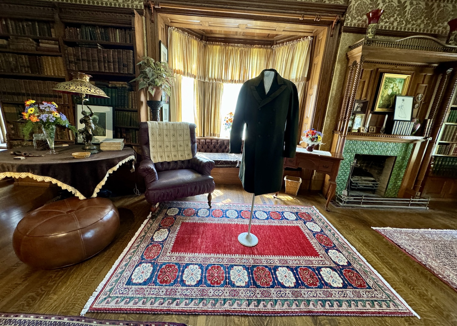 In the library of the Buffalo home where Theodore Roosevelt was sworn in as president.