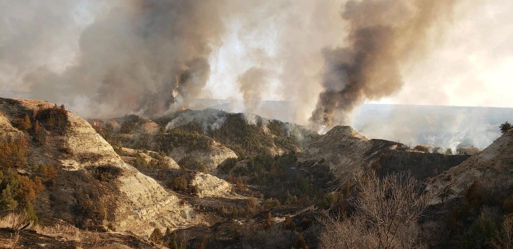 The Horse Pasture Fire had moved into the North Unit of Theodore Roosevelt National Park/NPS