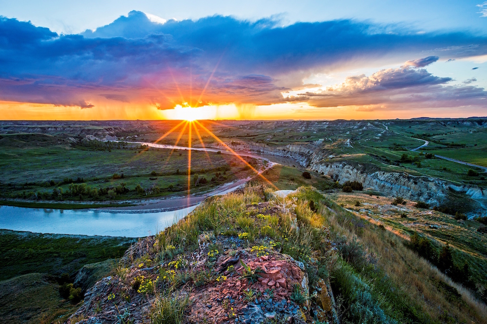 Sundown at Theodore Roosevelt National Park/NPS, Dave Bruner