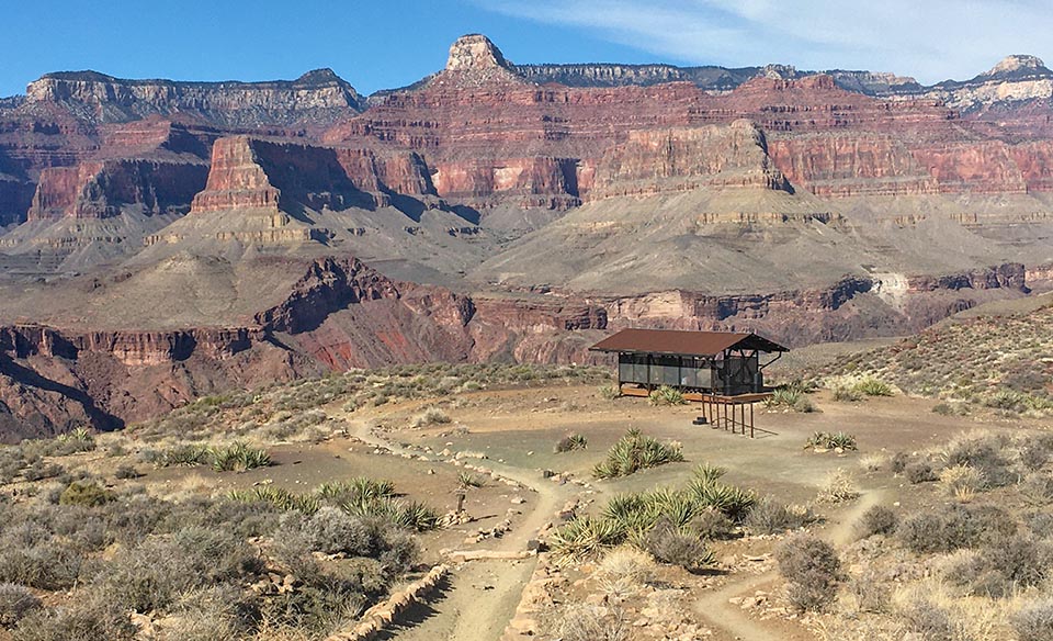 The woman was about a half-mile from the Tipoff Resthouse on the South Kaibab Trail when she collapsed/NPS, Michael Quinn