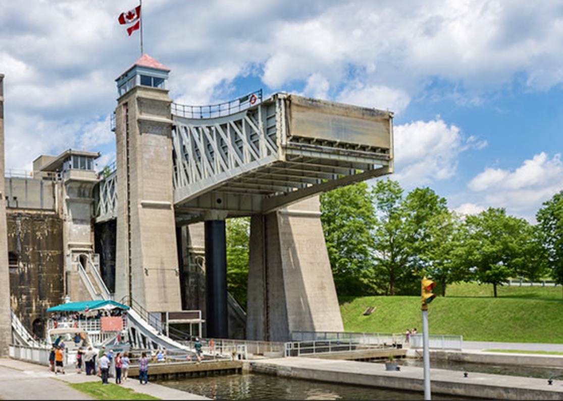 The Peterborough lift lock along the Trent-Severn Waterway National Historic Site. The Peterborough lift lock along the Trent-Severn Waterway National Historic Site.