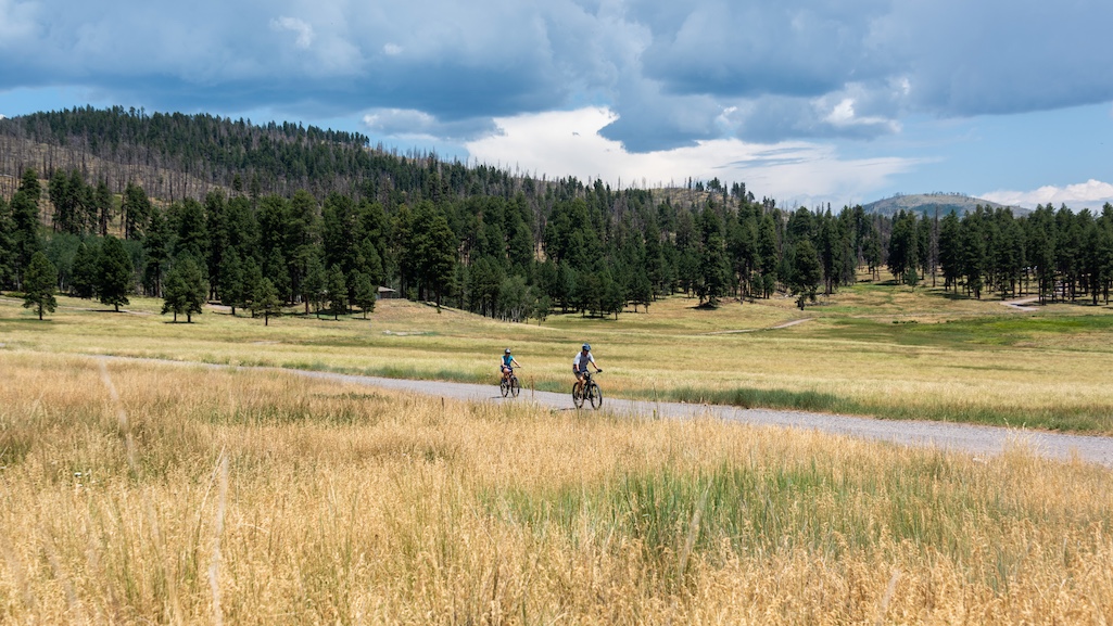 Visitors exploring the park by bike. NPS/C. Lycopolus