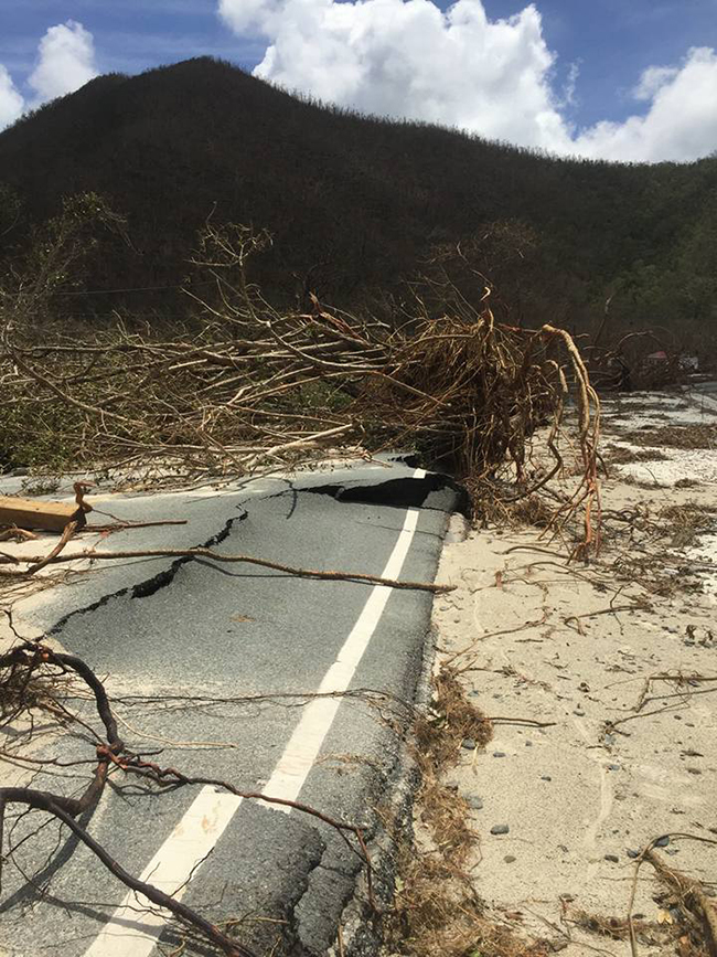Maho Beach hurricane damage, Virgin Islands National Park / NPS - Christy McManus