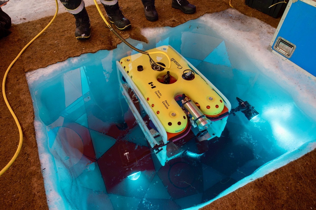 Research gear at the Terror wreck site. Research gear at the Terror wreck site.
