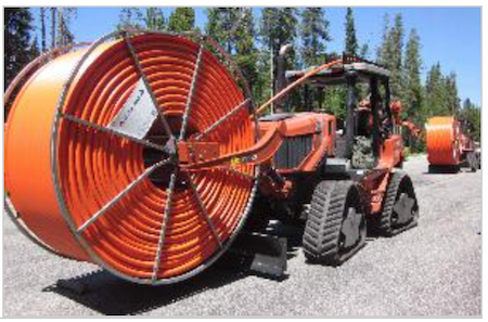 Rubber-tracked vehicles would be used to lay the cable/NPS