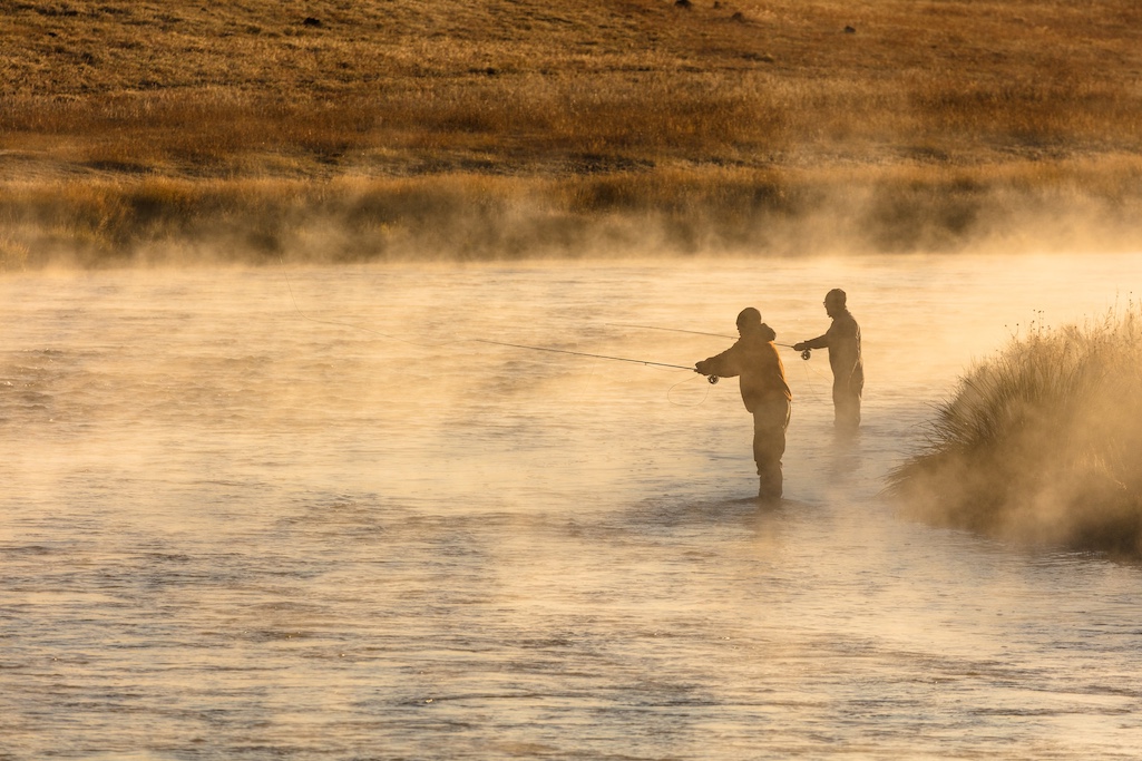 Fall fishing on the Madison River at sunrise/NPS, Jacob W. Frank Fall fishing on the Madison River at sunrise/NPS, Jacob W. Frank