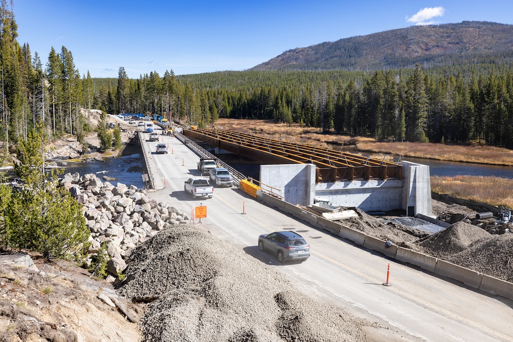 Lewis River Bridge replacement: girders and south abutment NPS / Jacob W. Frank Lewis River Bridge replacement: girders and south abutment NPS / Jacob W. Frank
