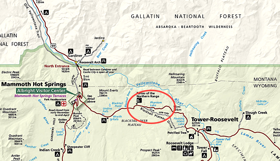 Phantom Lake locator map/NPS