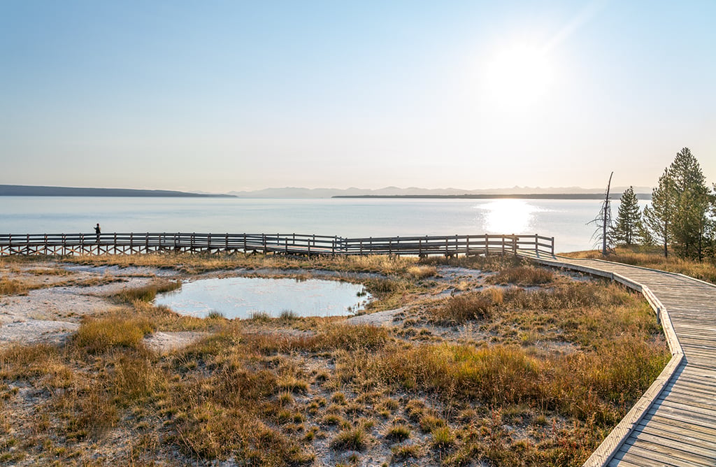 West Thumb Geyser Basin landscape, Yellowstone National Park / Rebecca Latson