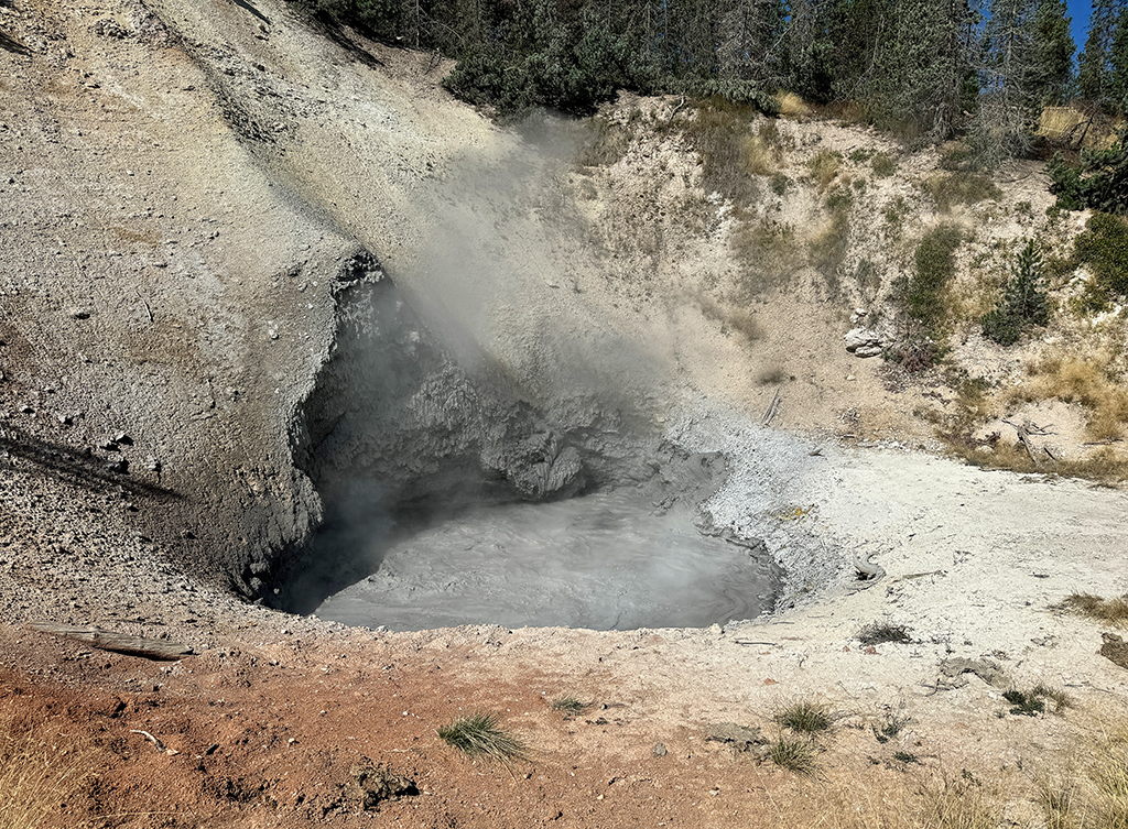 The constant churning of Mud Volcano, Yellowstone National Park / Rebecca Latson